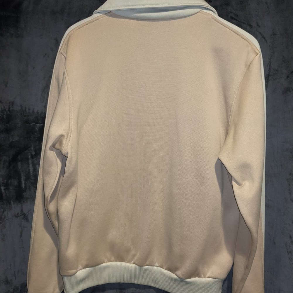 Puma Men’s Zip-Up Track Sweater in Cream and White - Picture 5 of 8